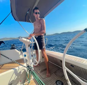 Kapitán řídící loď v Chorvatsku